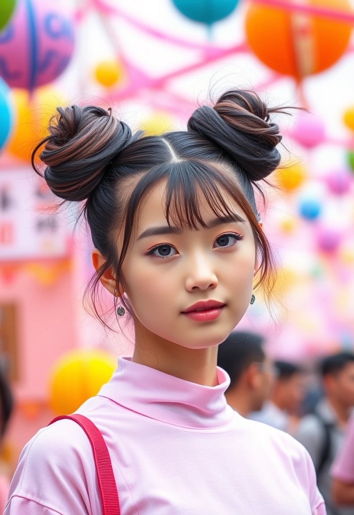 30 Stunning Bun Hairstyles That’ll Make You the Star of Every Event! - 8. Space Buns