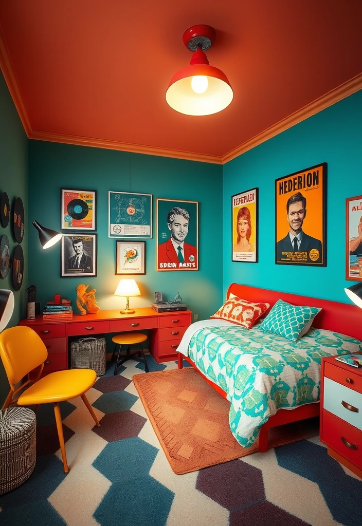 24 Young Boys Bedroom Ideas That Will Make You Say 'WOW!' - 15. Retro Vibes