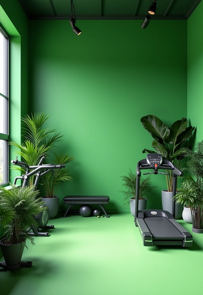 28 Best Paint Colors for Your Home Gym That’ll Transform Your Workout Mood! - 25. Fresh Fern Green