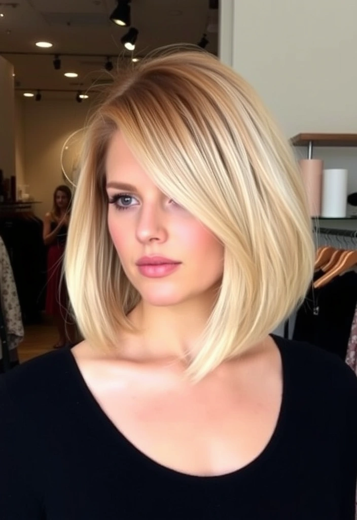 25 Stylish Short Blonde Hair Ideas That Will Transform Your Look! - 12. Elegant Bob with Bangs