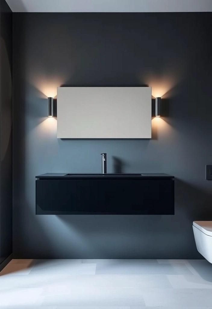 26 Stunning Black And White Bathroom Designs That Will Leave You Speechless! - 11. Floating Features