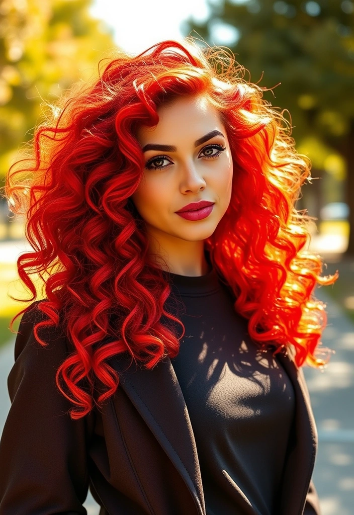 25 Bold Hair Dye Ideas That Will Transform Your Look Instantly! - 2. Fiery Red