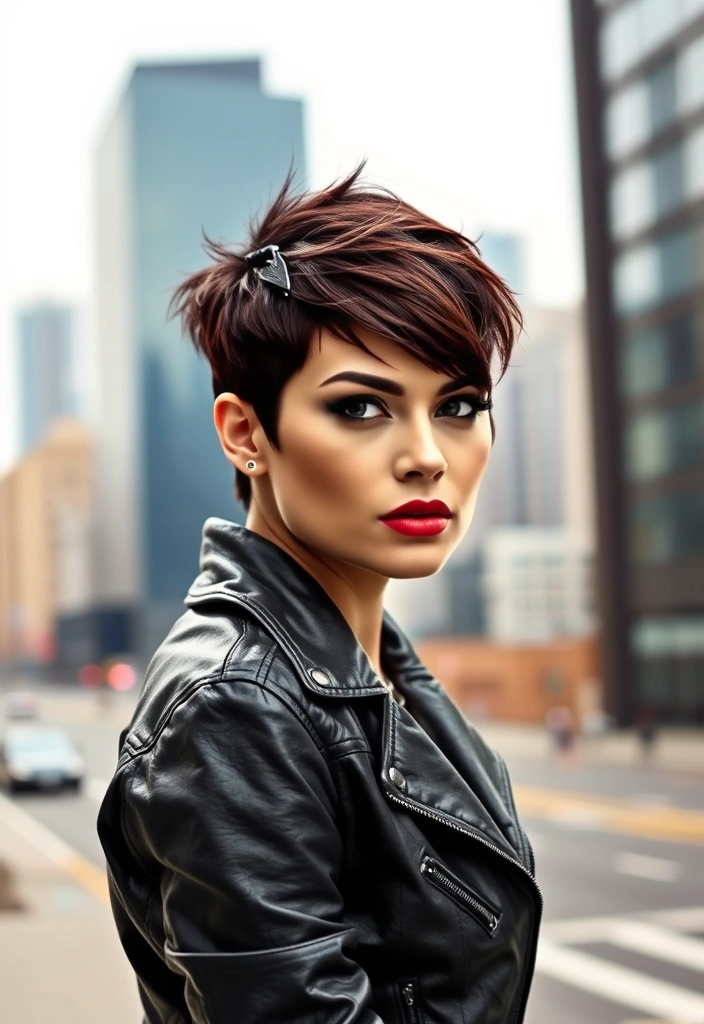 15 Glamorous Mob Wife Hairstyles That’ll Make You Feel Like a Queen! - 11. The Edgy Pixie Cut