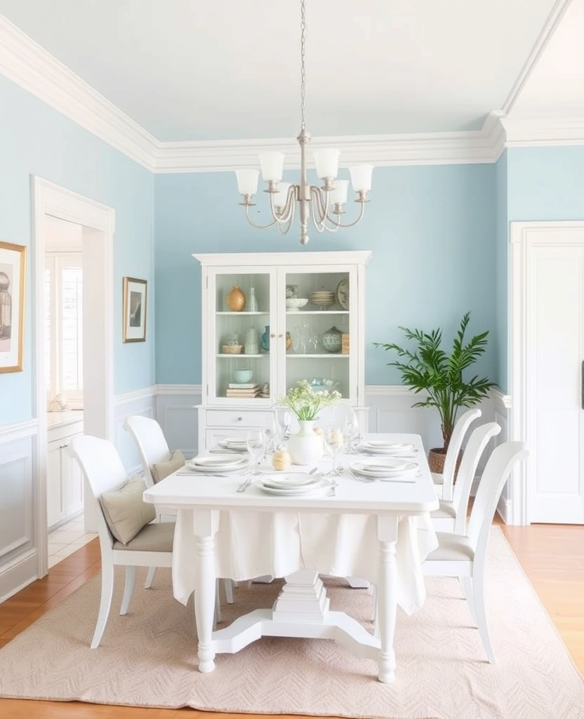 21 Best Paint Colors for Dining Room That Will Make You Want to Host Every Weekend! - 30. Tranquil Sky Blue