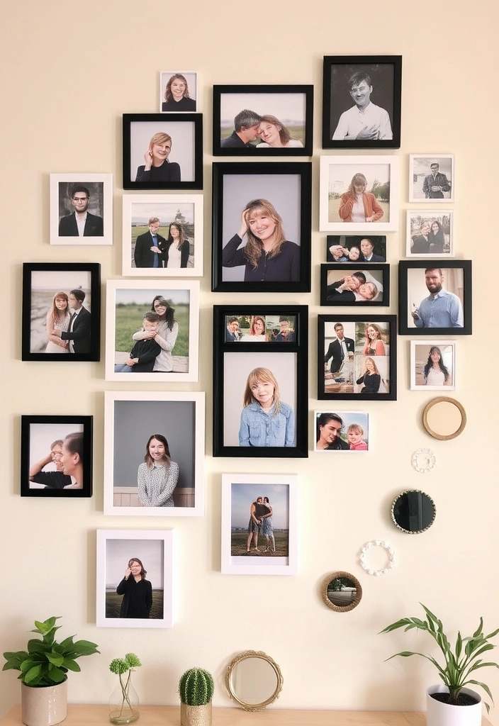 21 Inspiring Photo Wall Ideas That Will Transform Your Space! - 19. The Layered Frames