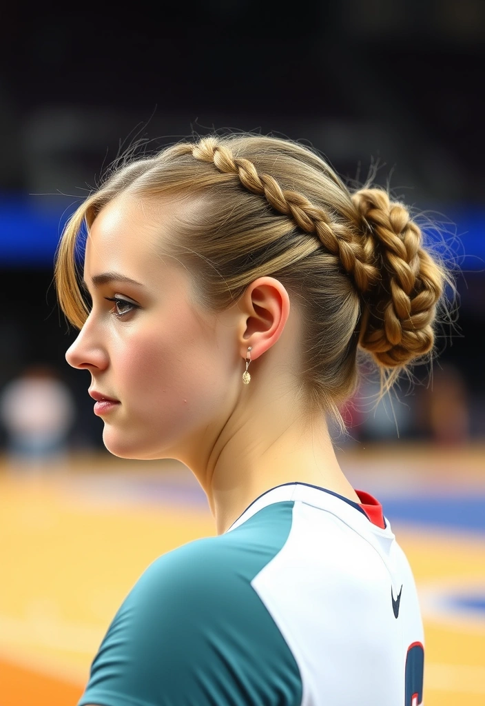 15 Sporty Softball Hairstyles That'll Make You Stand Out on the Field! - 6. Low Braided Bun