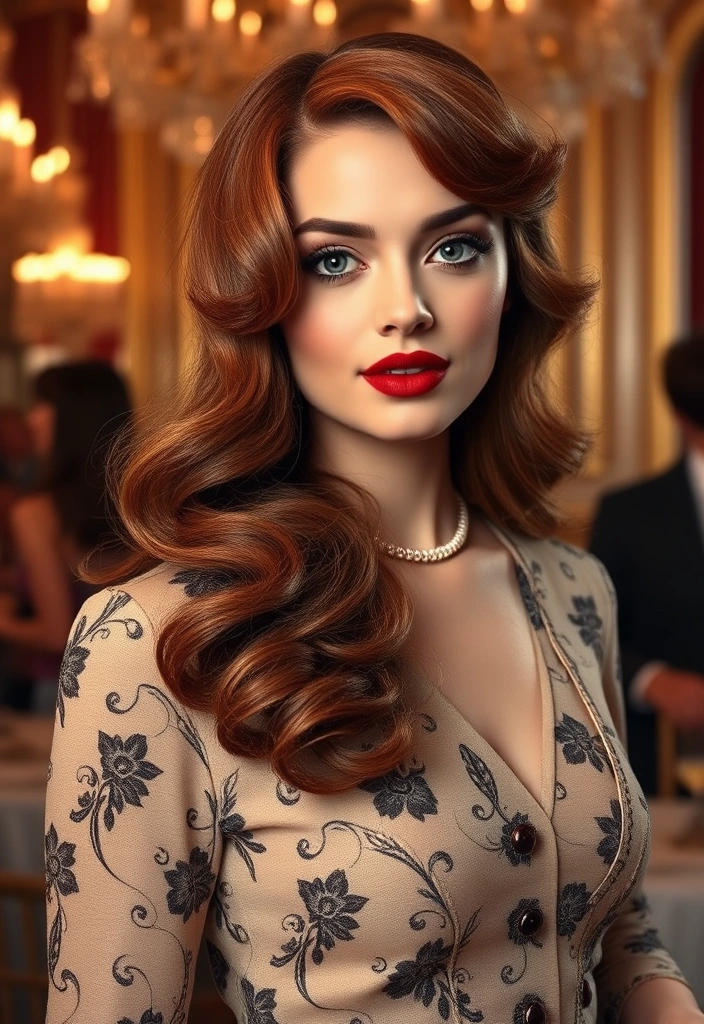 15 Stunning Chestnut Hair Color Ideas That Will Ignite Your Style! - 11. Vintage Chestnut Waves