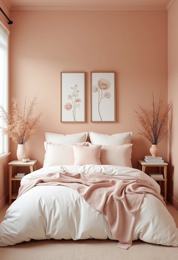 28 Best Paint Colors for Small Bedrooms That'll Make Your Space Feel Bigger! - 7. Soft Peach