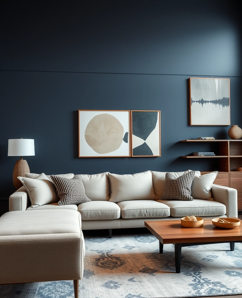 27 Living Room Paint Colors That Create the Ultimate Cozy Vibe (You’ll Love #15!) - 23. Slate Blue