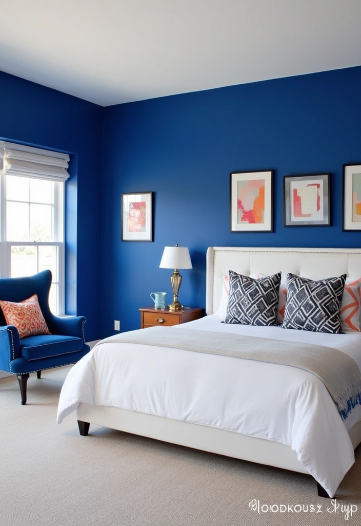 27 Best Paint Colors for Master Bedroom That'll Transform Your Space! - 19. Cobalt Blue