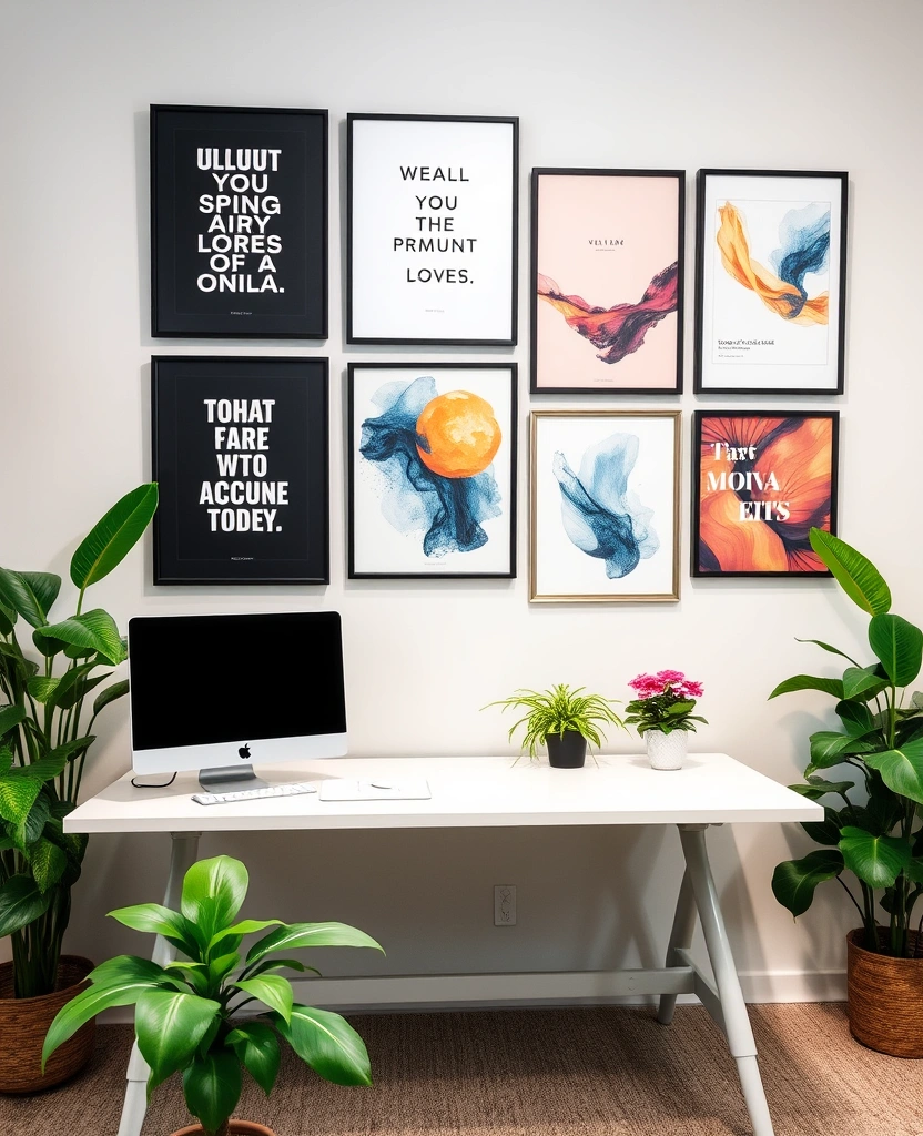 27 Office Decorations Ideas That'll Transform Your Workspace into a Creative Haven! - 28. Personalized Art Prints