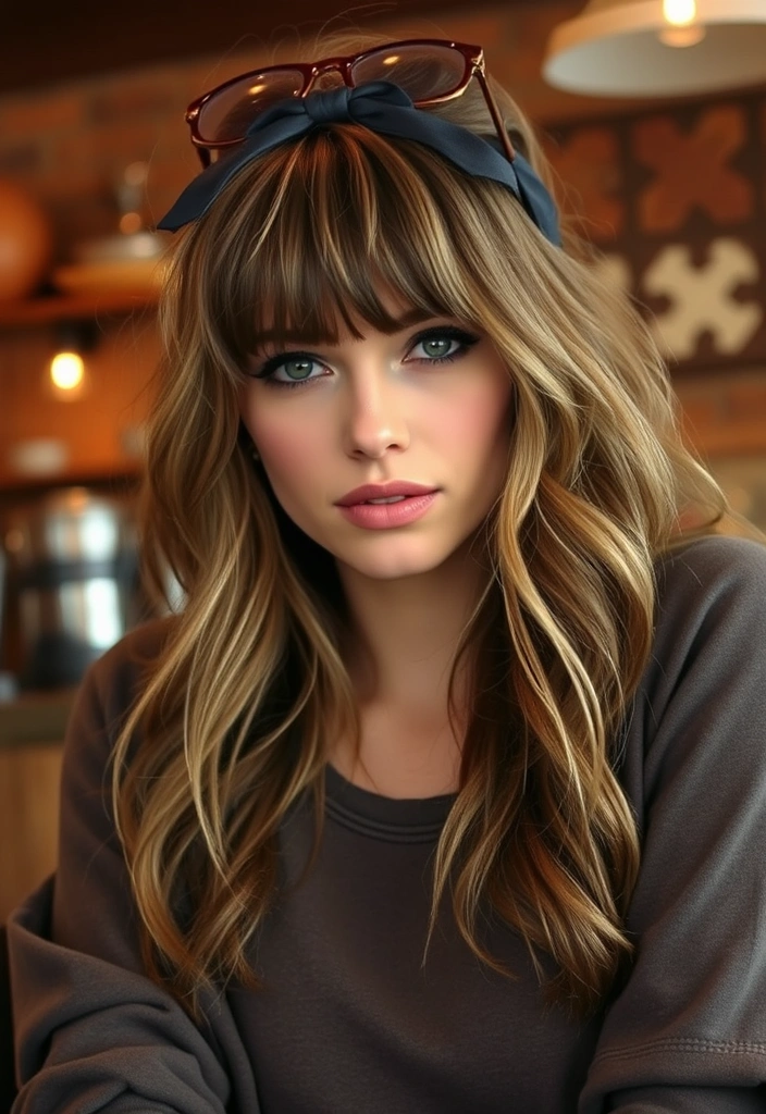 25 Beautiful Hairstyles With Wispy Bangs That Will Make Heads Turn! - 12. Textured Curtain Bangs