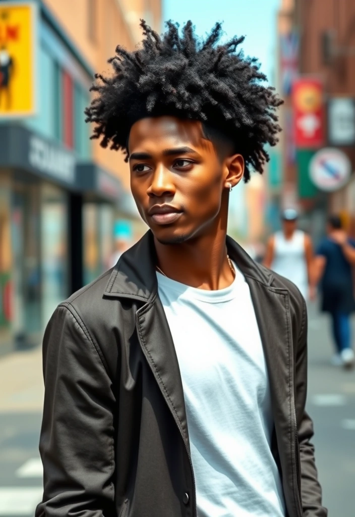 21 Flowy Haircut Ideas for Men That Will Transform Your Look Instantly! - 20. The Tapered Afro