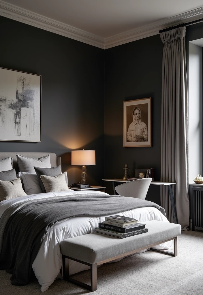 27 Best Paint Colors for Master Bedroom That'll Transform Your Space! - 10. Charcoal Gray