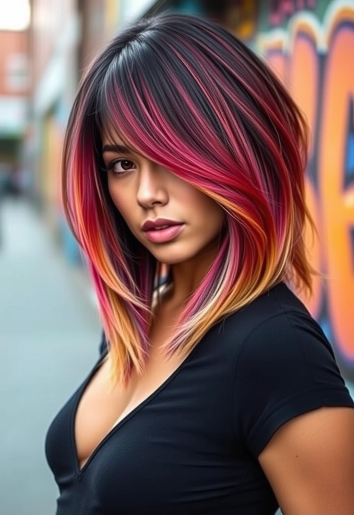 20 Classic Gypsy Shag Hairstyles You Need to Try (Number 7 Will Blow Your Mind!) - 16. Vibrant Ombre Shag