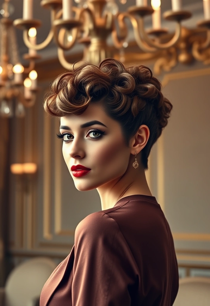 15 Magical Curly Pixie Cut Ideas That Will Transform Your Look Instantly! - 14. The Vintage Curly Pixie