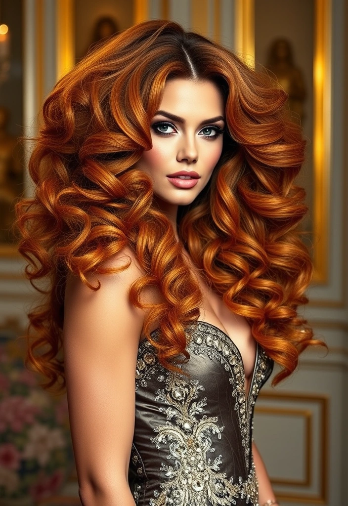 15 Spicy Hairstyles for Ginger Brown Hair That Will Turn Heads! - 4. Voluminous Curls