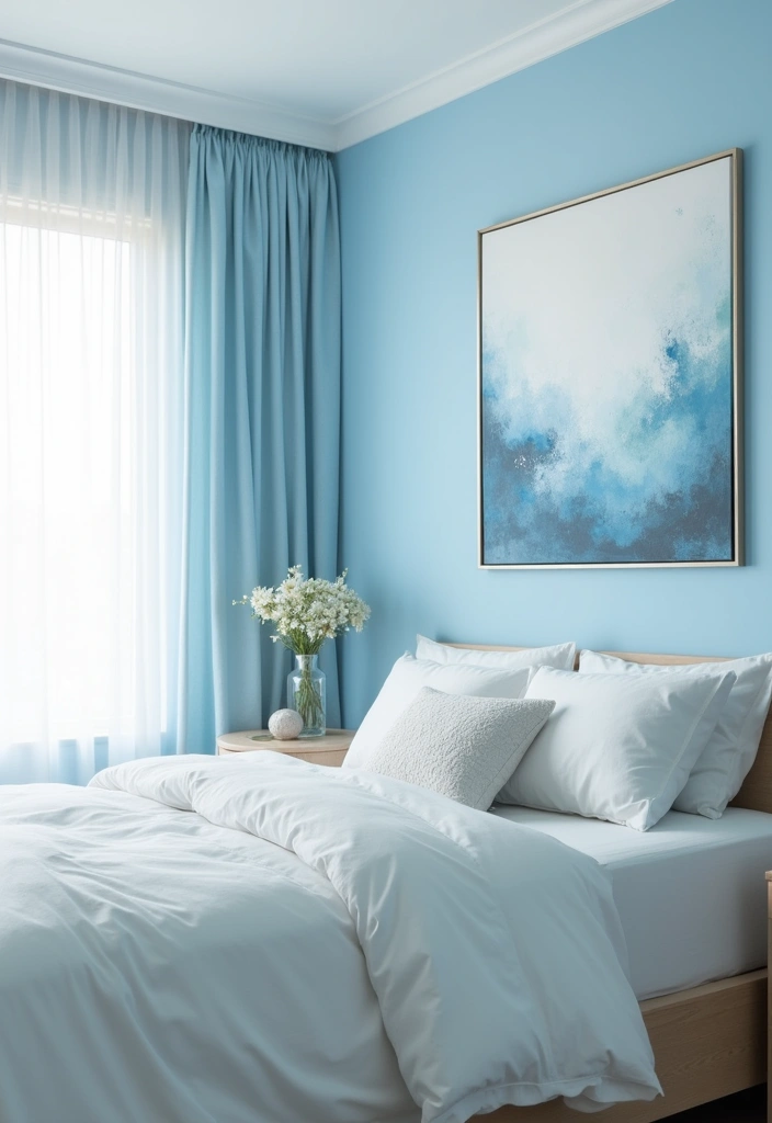 27 Best Paint Colors for Master Bedroom That'll Transform Your Space! - 1. Serene Sky Blue