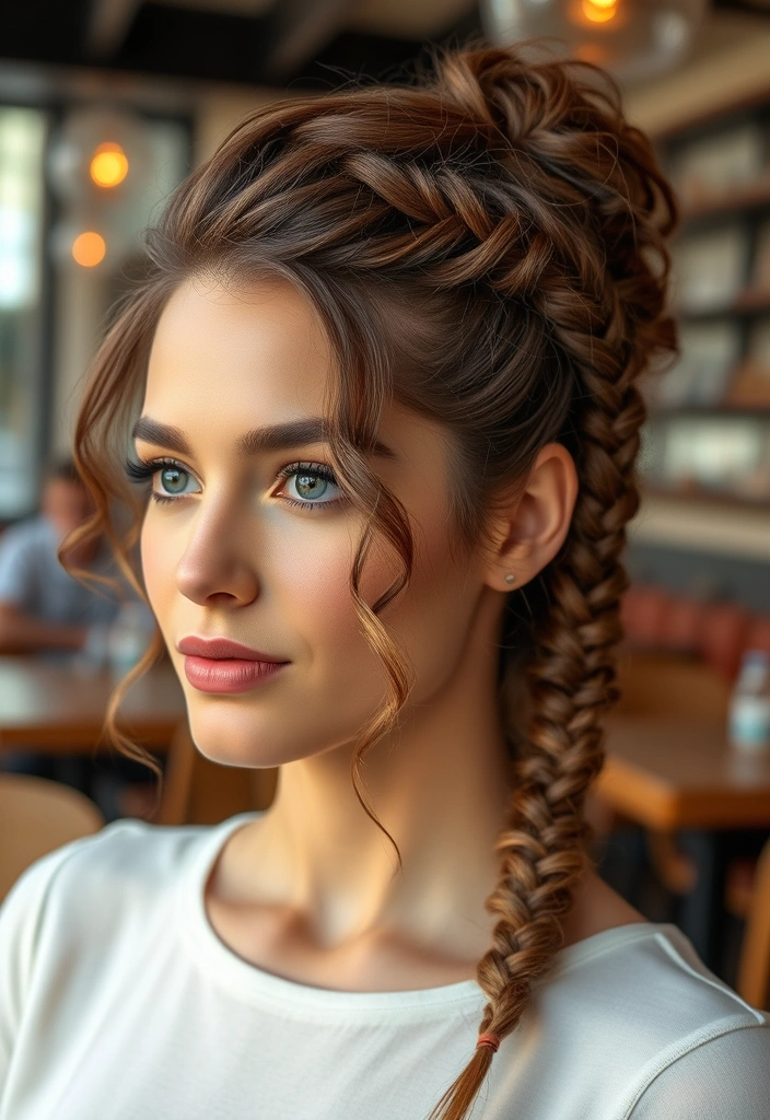 30 Playful Curly Hair Ideas That'll Make Everyone Envy Your Curls! - 2. Half-Up, Half-Down with Braids