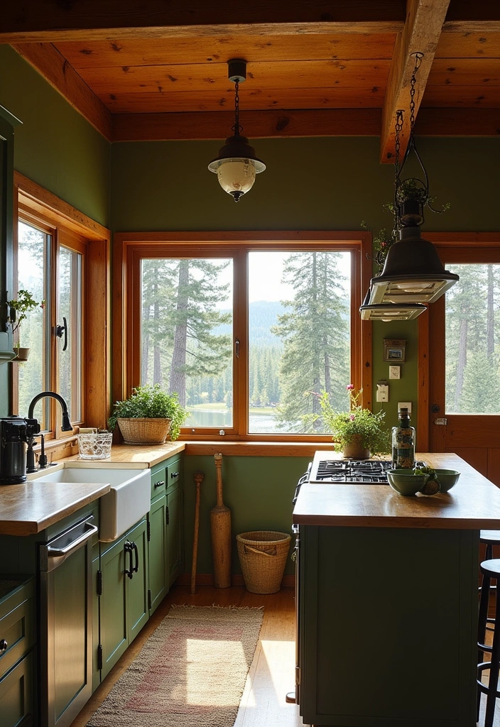 20 Timeless Lake House Paint Colors That Will Make You Want to Move to the Shore! - 14. Olive Green