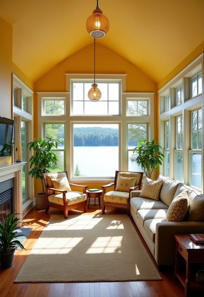 20 Timeless Lake House Paint Colors That Will Make You Want to Move to the Shore! - 15. Bright Canary Yellow