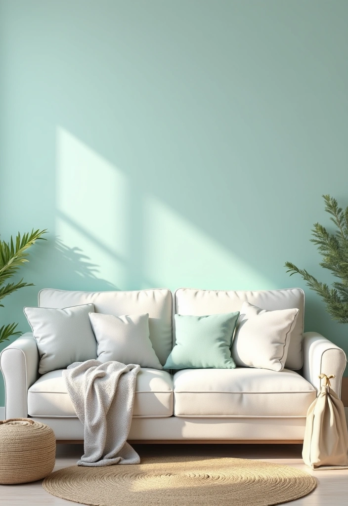 21 Accent Wall Colors That'll Transform Your Living Room into a Peaceful Oasis! - 8. Calming Aqua