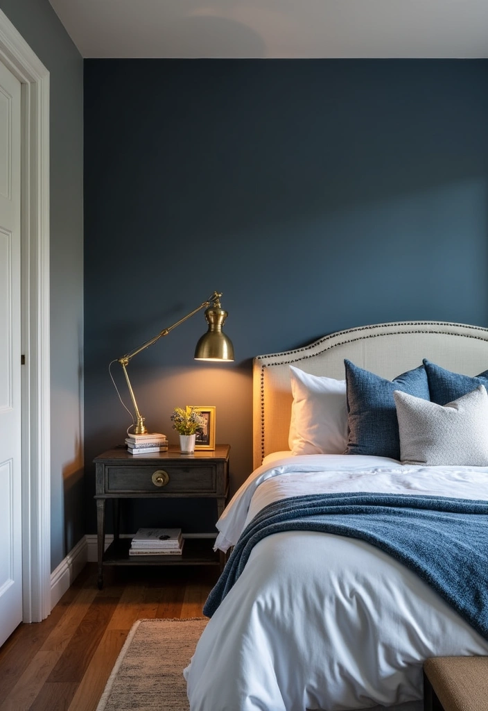 21 Best Paint Colors for Guest Bedroom That Will Make Your Guests Feel Right at Home! - 14. Muted Indigo