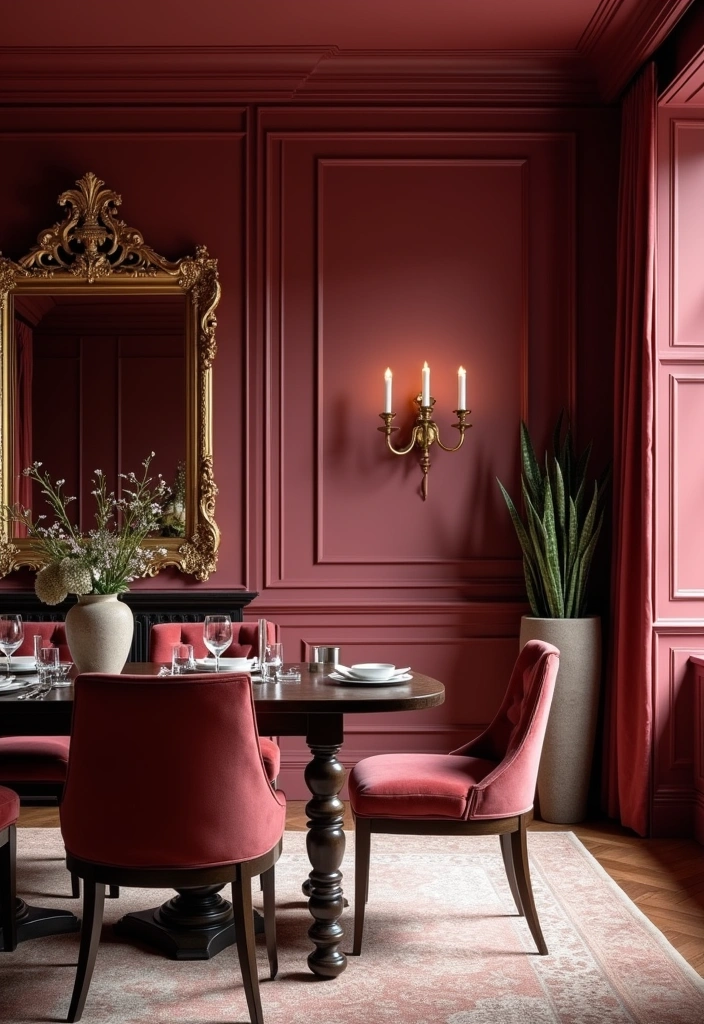 21 Paint Colors That Will Make Your Small Room Feel Like a Mansion! - 19. Rich Burgundy