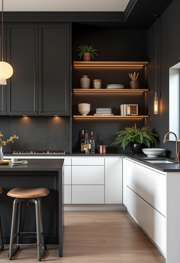 21 Stunning Paint Colors That Will Transform Your White Cabinet Kitchen! - 2. Deep Charcoal