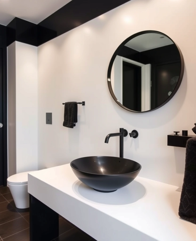 26 Stunning Black And White Bathroom Designs That Will Leave You Speechless! - 18. Elegant Freestanding Sinks