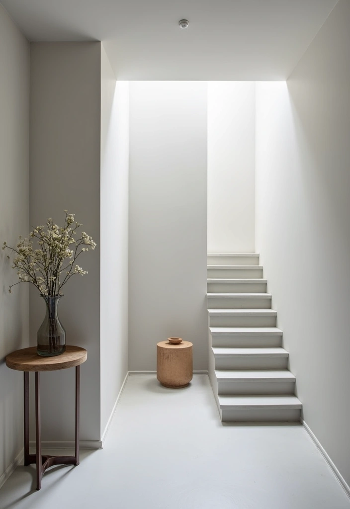 22 Basement Stairwell Ideas That Will Transform Your Space into a Stunning Entryway! - 4. Modern Minimalism