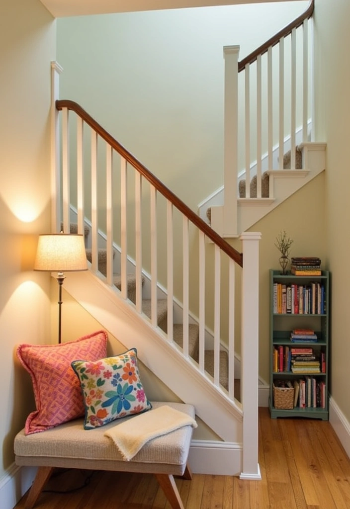 22 Basement Stairwell Ideas That Will Transform Your Space into a Stunning Entryway! - 5. Cozy Reading Nook