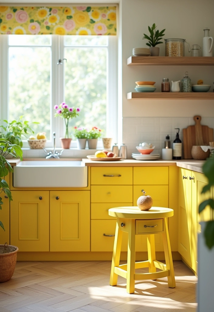 22 Stunning Paint Colors for Wooden Furniture That Will Transform Your Space! - 7. Bright Lemon Yellow