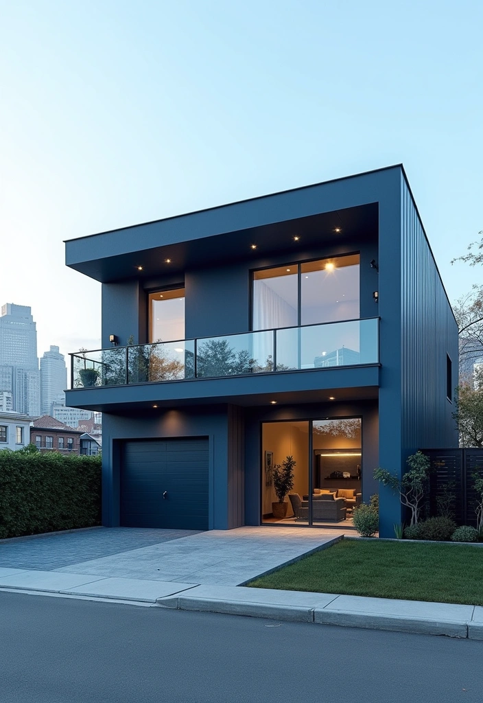 28 Best Paint Colors for a Modern House Exterior That Will Turn Heads! - 13. Cool Steel Blue