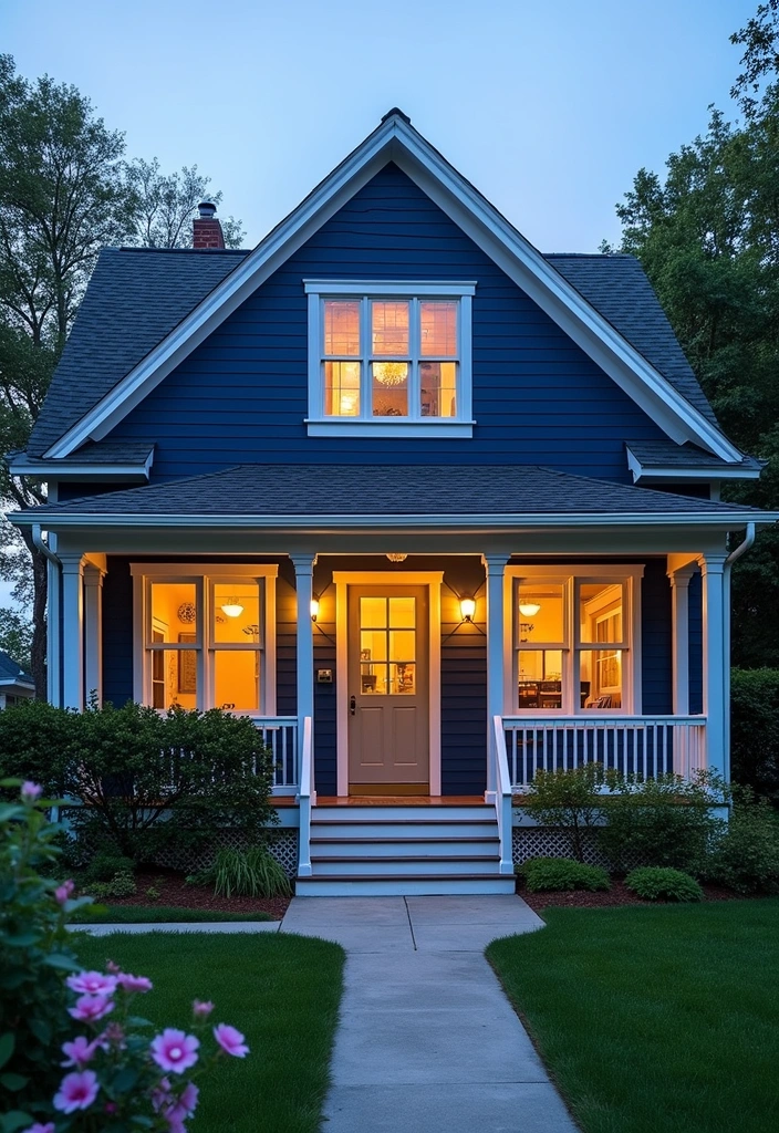 23 Best Paint Colors for Exterior of House That Will Make Your Neighbors Jealous! - 1. Timeless Navy Blue