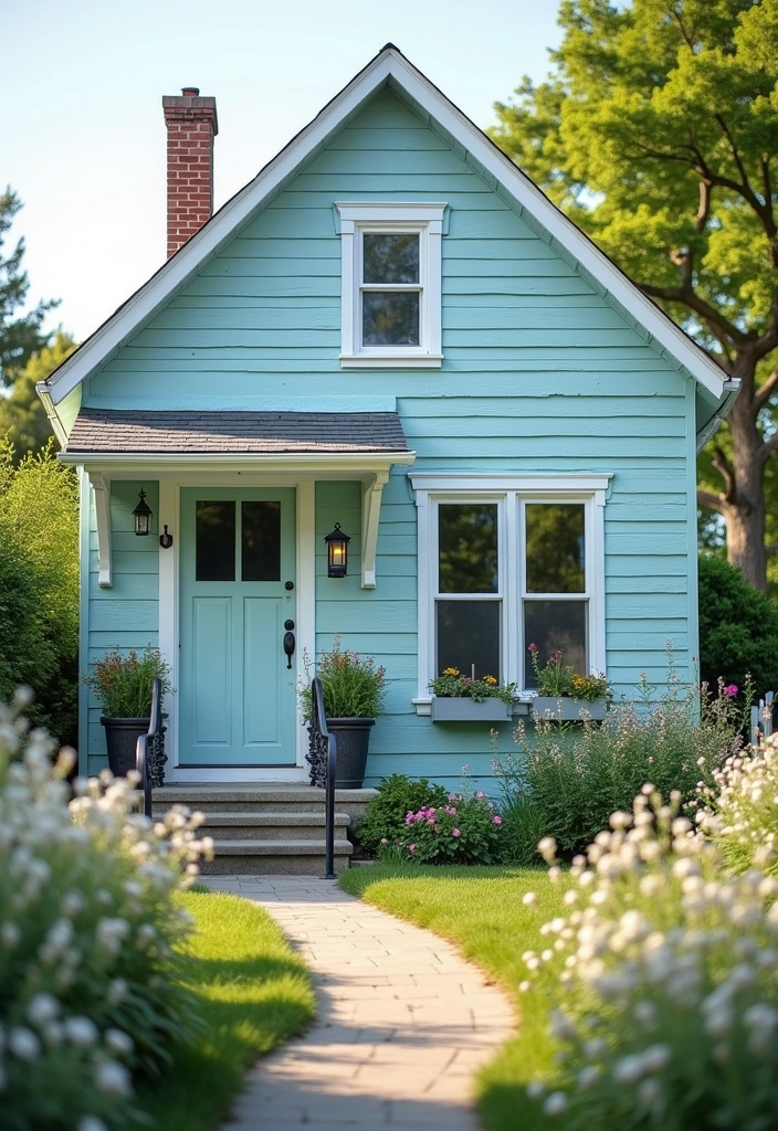 23 Best Paint Colors for Exterior of House That Will Make Your Neighbors Jealous! - 19. Dusty Blue