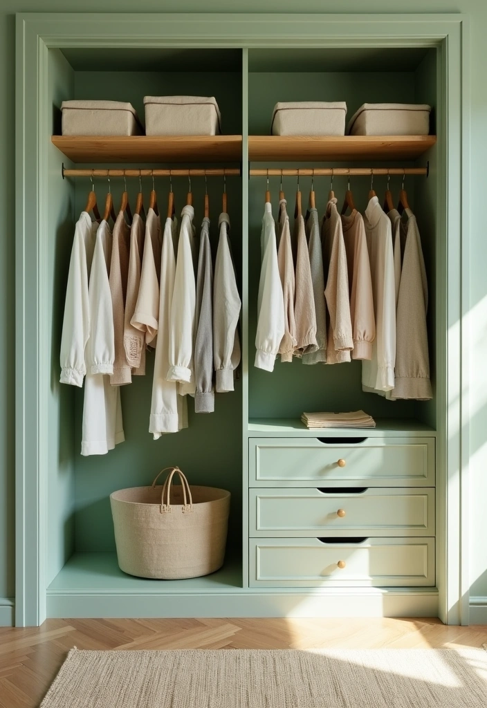 23 Best Paint Colors to Transform Your Closet Into a Stylish Sanctuary! - 3. Sage Green: Nature’s Embrace