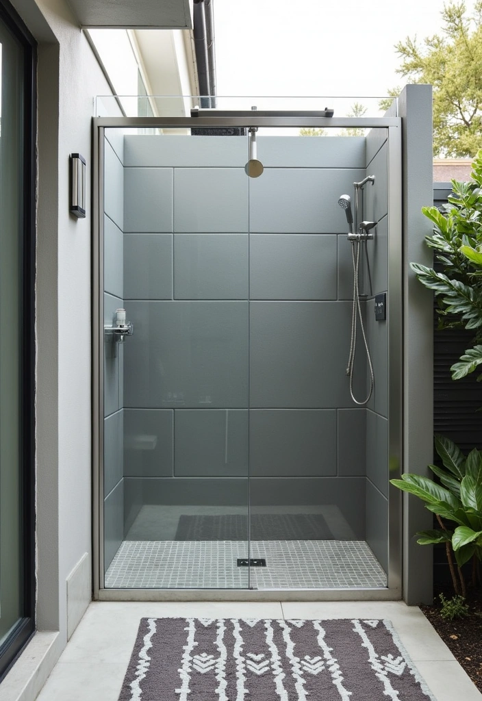 23 Outdoor Shower Ideas That'll Make You Dream of Summer (You Won't Believe #15!) - 3. Modern Minimalism