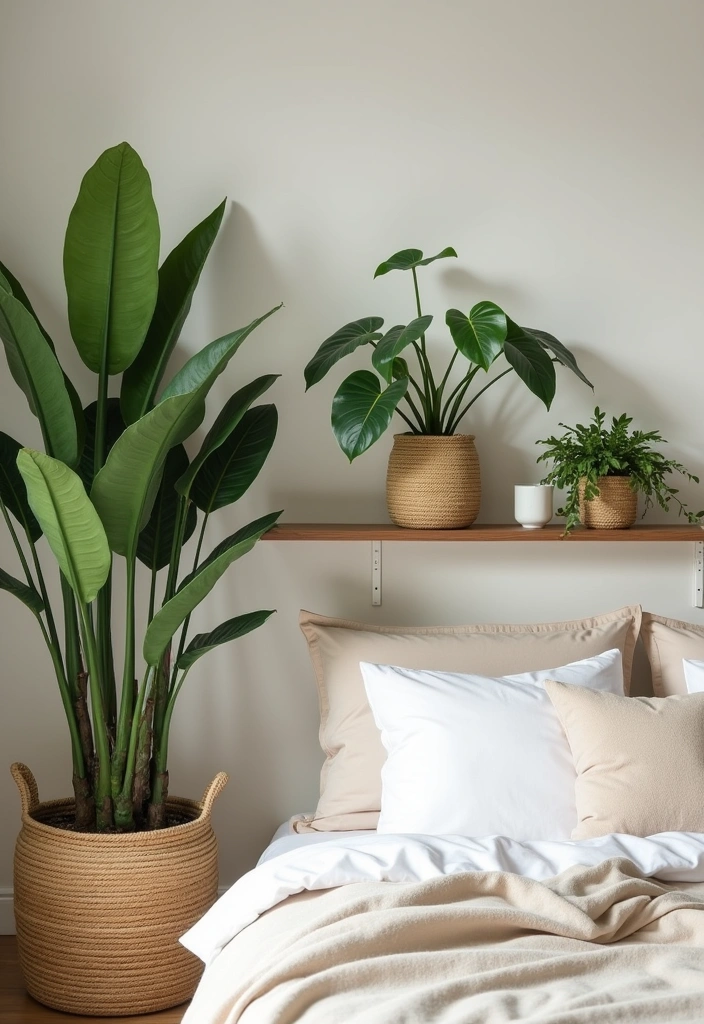 23 Relaxing Japandi Bedroom Designs That Will Transform Your Sleep Sanctuary! - 7. Indoor Plants for Freshness