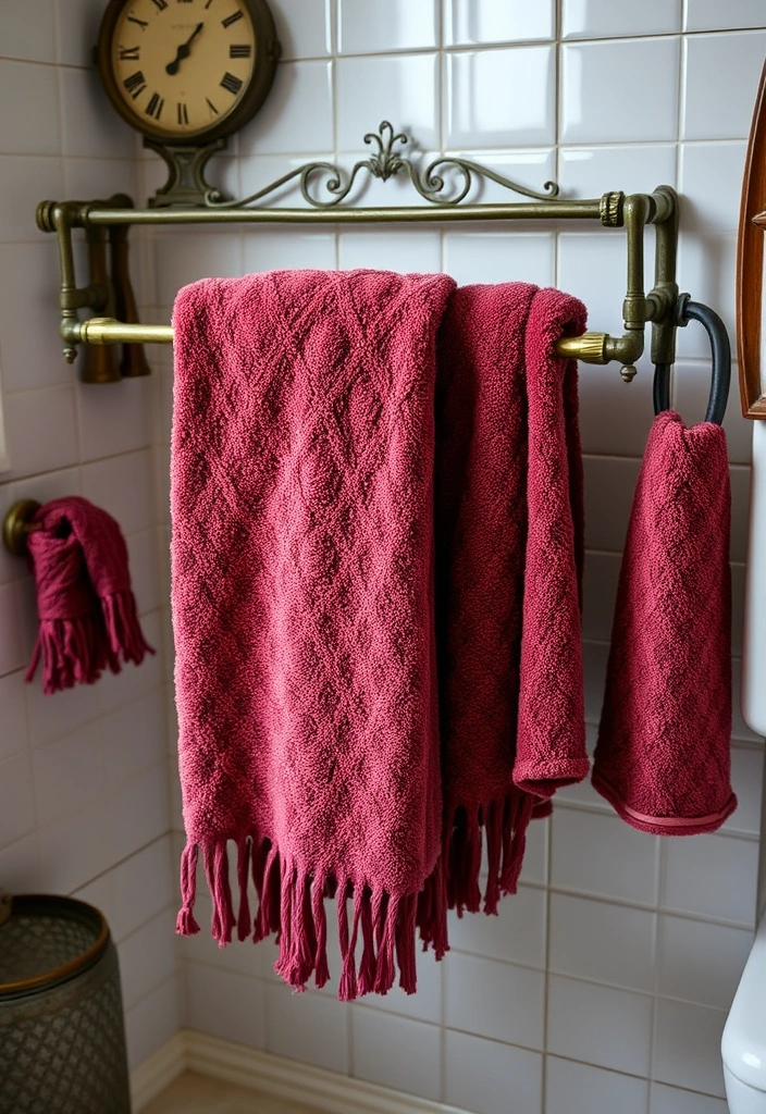 25 Moody Vintage Bathroom Decor Ideas That'll Transform Your Space! - 17. Vintage Towel Bars