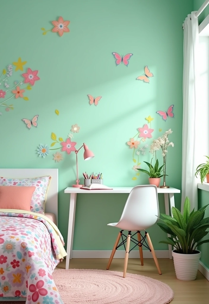 24 Best Paint Colors for Girls Room That'll Make Her Sparkle! - 2. Mint Green