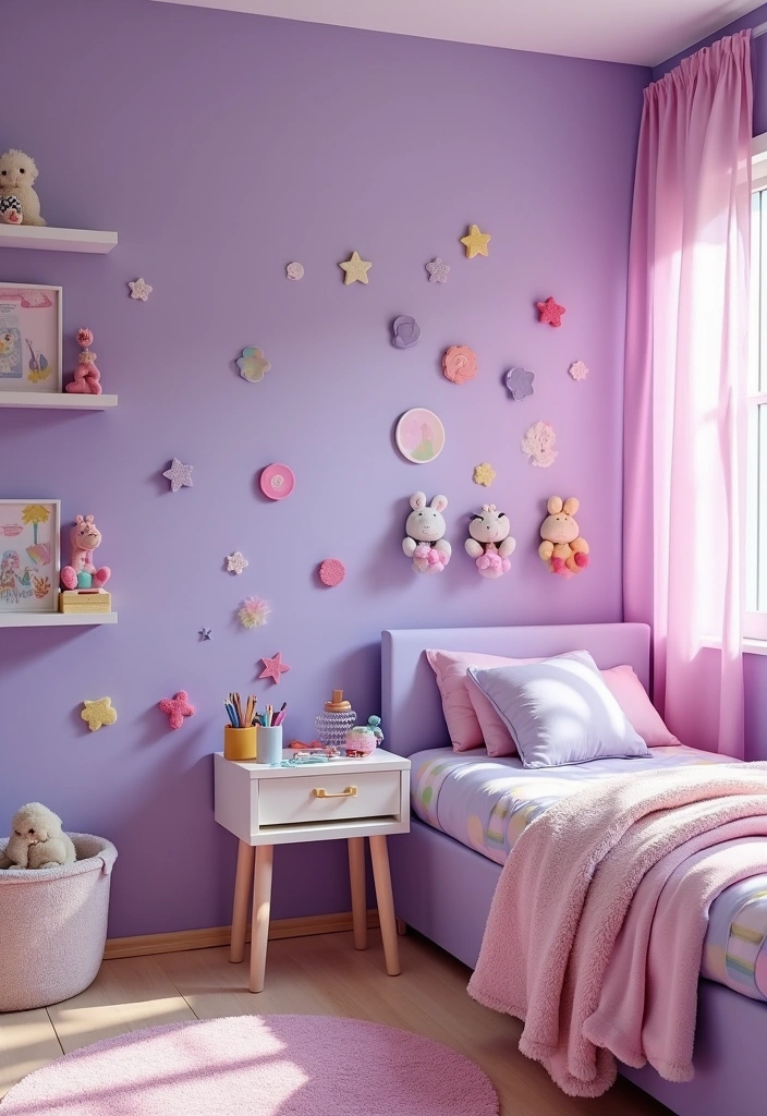 24 Best Paint Colors for Girls Room That'll Make Her Sparkle! - 20. Bright Lilac