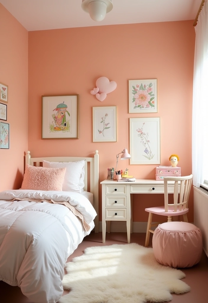 24 Best Paint Colors for Girls Room That'll Make Her Sparkle! - 7. Peach