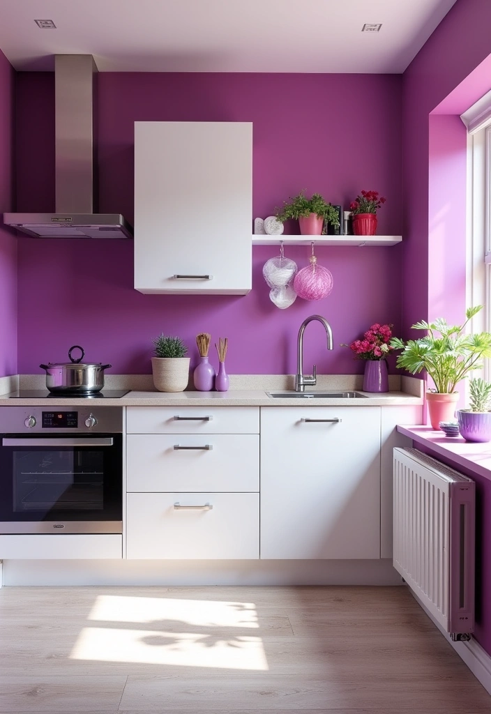 24 Best Paint Colors for Small Kitchen That'll Make You Say 'Wow!' - 24. Radiant Orchid