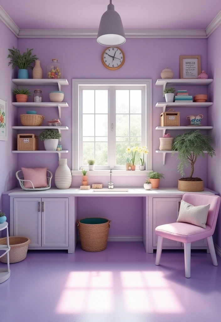 24 Best Paint Colors for Your Garage That Will Blow Your Mind! - 13. Soft Lavender