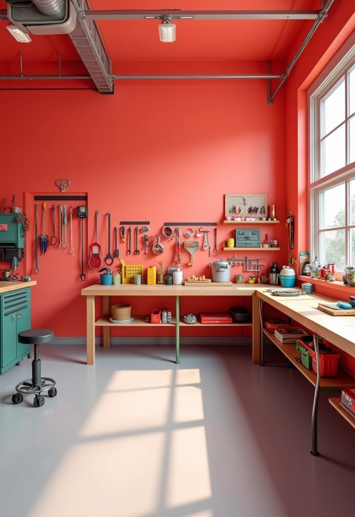 24 Best Paint Colors for Your Garage That Will Blow Your Mind! - 20. Bright Coral