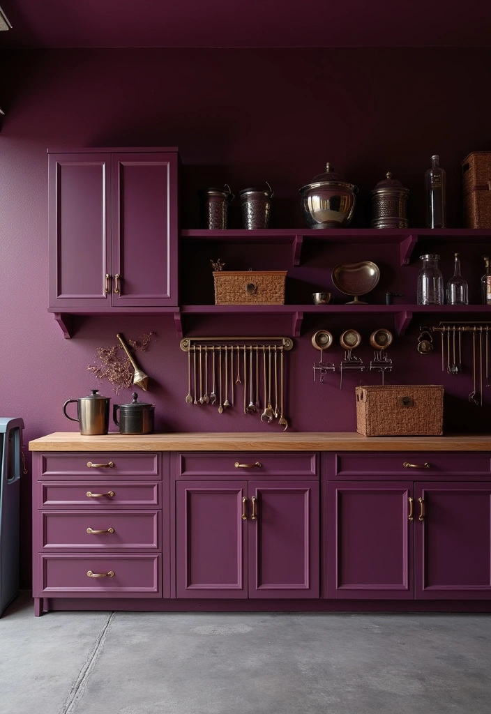 24 Best Paint Colors for Your Garage That Will Blow Your Mind! - 22. Deep Plum