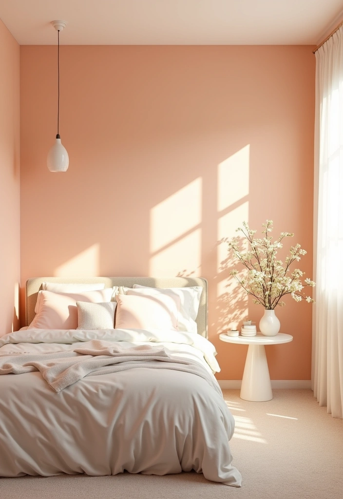 25 Best Paint Colors for Bedroom That Will Transform Your Space - 11. Gentle Peach