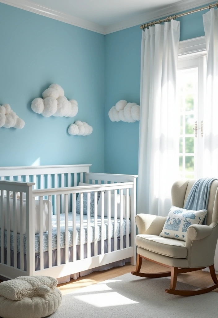 25 Best Paint Colors for Nursery Room That'll Make Your Baby's Space Shine! - 3. Classic Light Blue