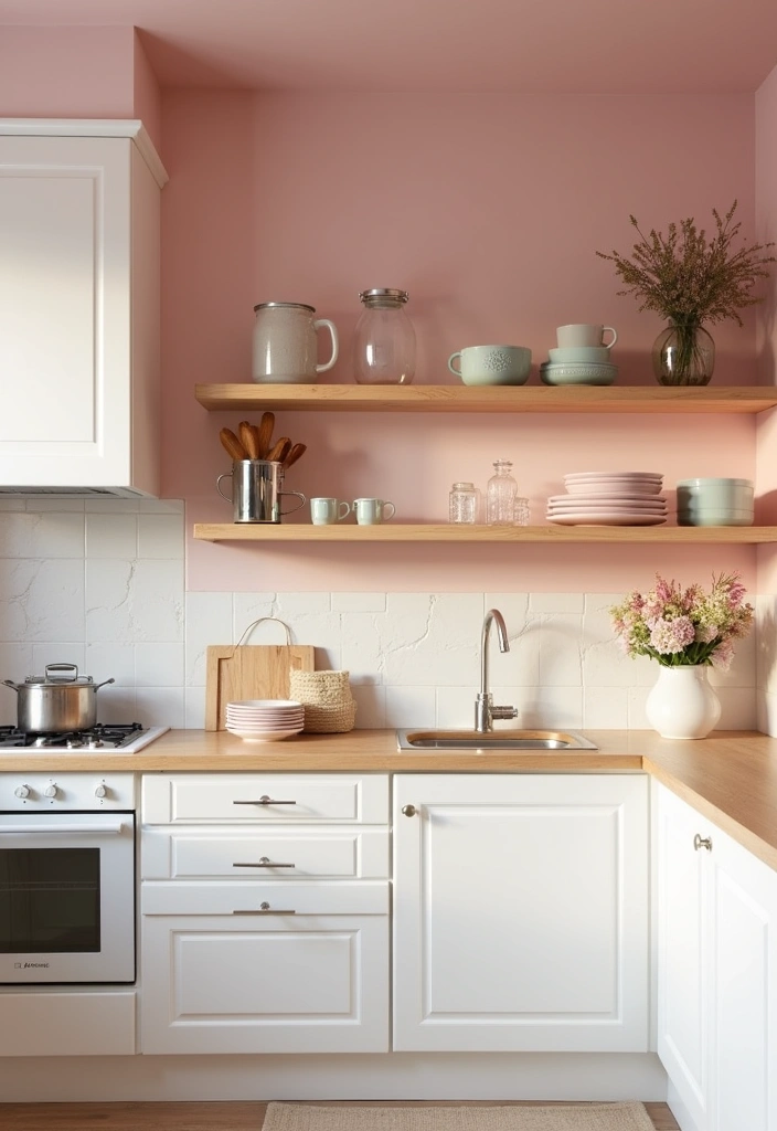 25 Best Paint Colors for a Kitchen (Transform Your Space Instantly!) - 13. Muted Blush Pink